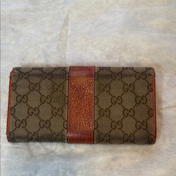 Gucci Monogram Wallet in Brown and Tan - Picture 2 of 7